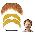 DIY Self Adhesive Fake Mustache Set Fake Beard Material Novelty Mustaches for Costume and Halloween Festival Party