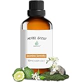 Jasmine Serenity Scent Essential Oil, Hotel Diffuser Oil, 1.69 Fl Oz Pure Aromatherapy Fragrances Inspired by Shangri-La Hotels, Luxury Scents with Jasmine and Orange Flower for Diffuser
