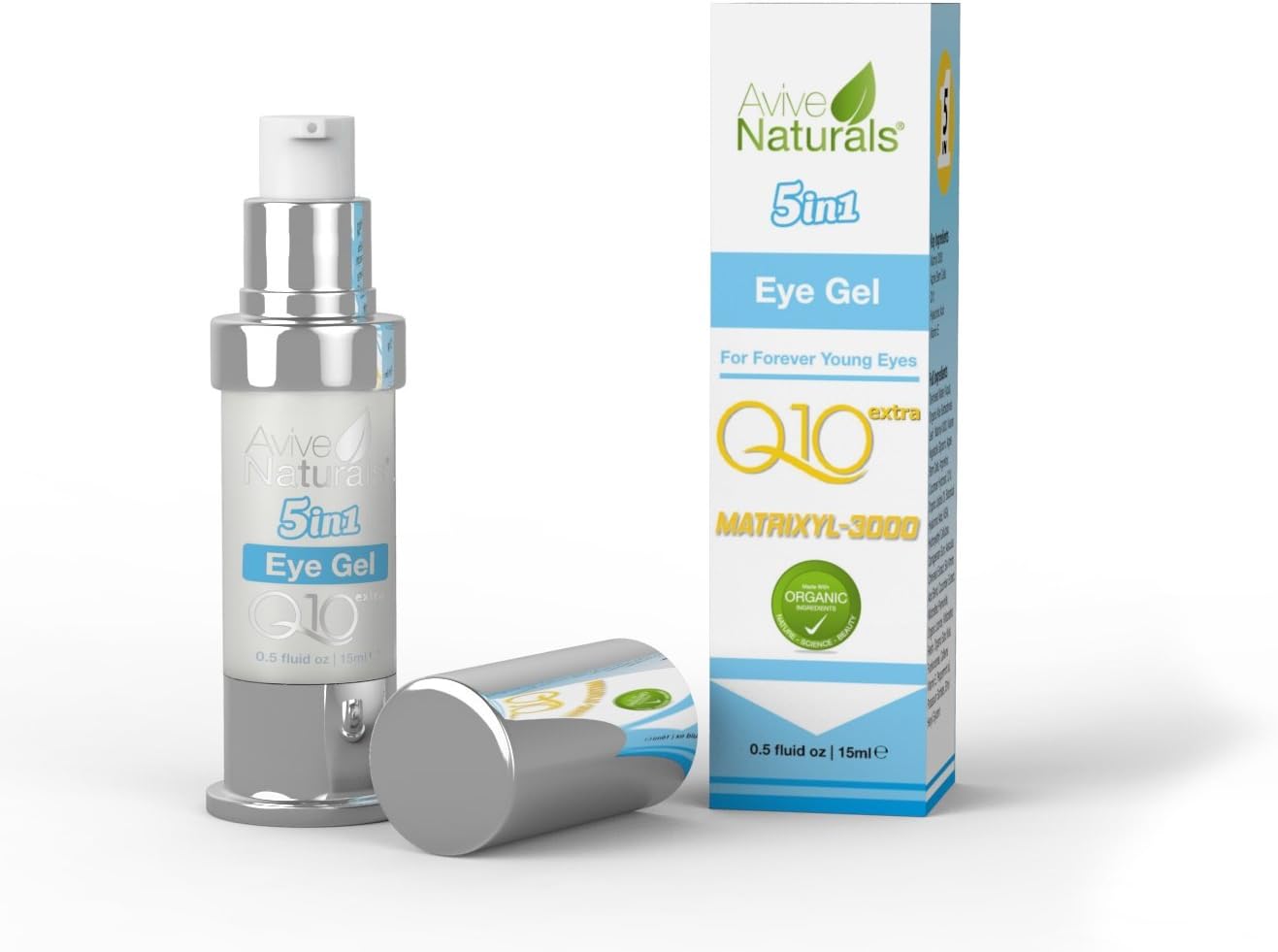 ORGANIC 5 IN 1 Anti Aging Eye Cream for Dark Circles & Puffiness - The Best Anti Wrinkle Eye Gel - Clinical Strength - Reduces Wrinkles, Bags, Saggy Skin & Puffy Eyes! HIGH QUALITY PREMIUM Ingredients - Q10 - Matrxyl 3000 - Great Eye Treatment For All Types Of Skin. 100% Satisfaction or Your Money Back Guarantee.