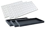 888 Display USA - 150 White Foam Gem Jars Showcase