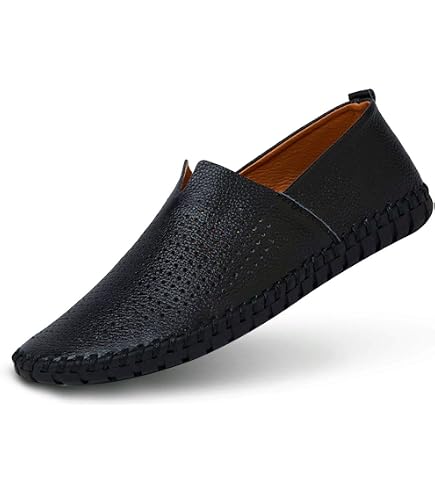 Amazon.com | Men's Handmade Genuine Leather Loafer Shoes Slip On