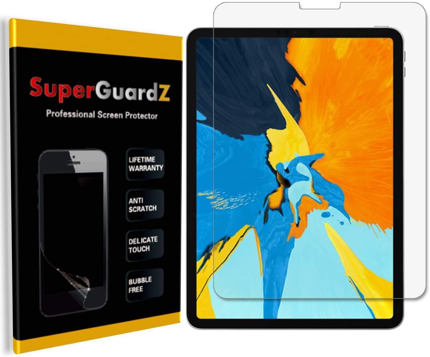 [3-Pack] For iPad Air (4th Gen, 2020) / iPad Pro 11 (2018) / iPad Pro 11 (2020) Screen Protector - SuperGuardZ, Ultra Clear, Anti-Scratch, Anti-Bubble [Lifetime Replacement]