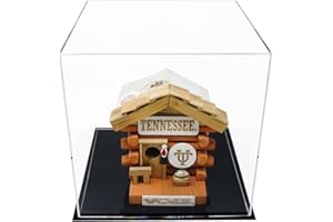 Better Display Cases Versatile Acrylic Display Case, Cube, Dust Cover or Riser with Black Base 12" x 12" x 12" (A061-CDS)