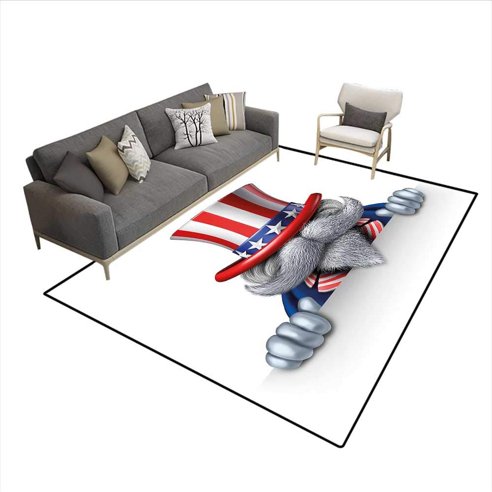 Amazon Com Floor Mat Uncle Sam Hat Wearing Cat With Stars
