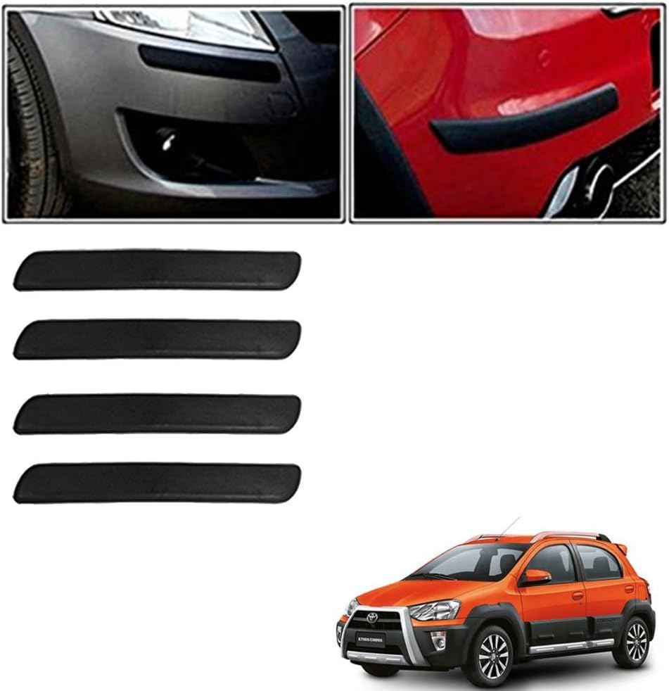 Motoway Car Bumper Safety Guard Protector Black for Hyundai Santafe