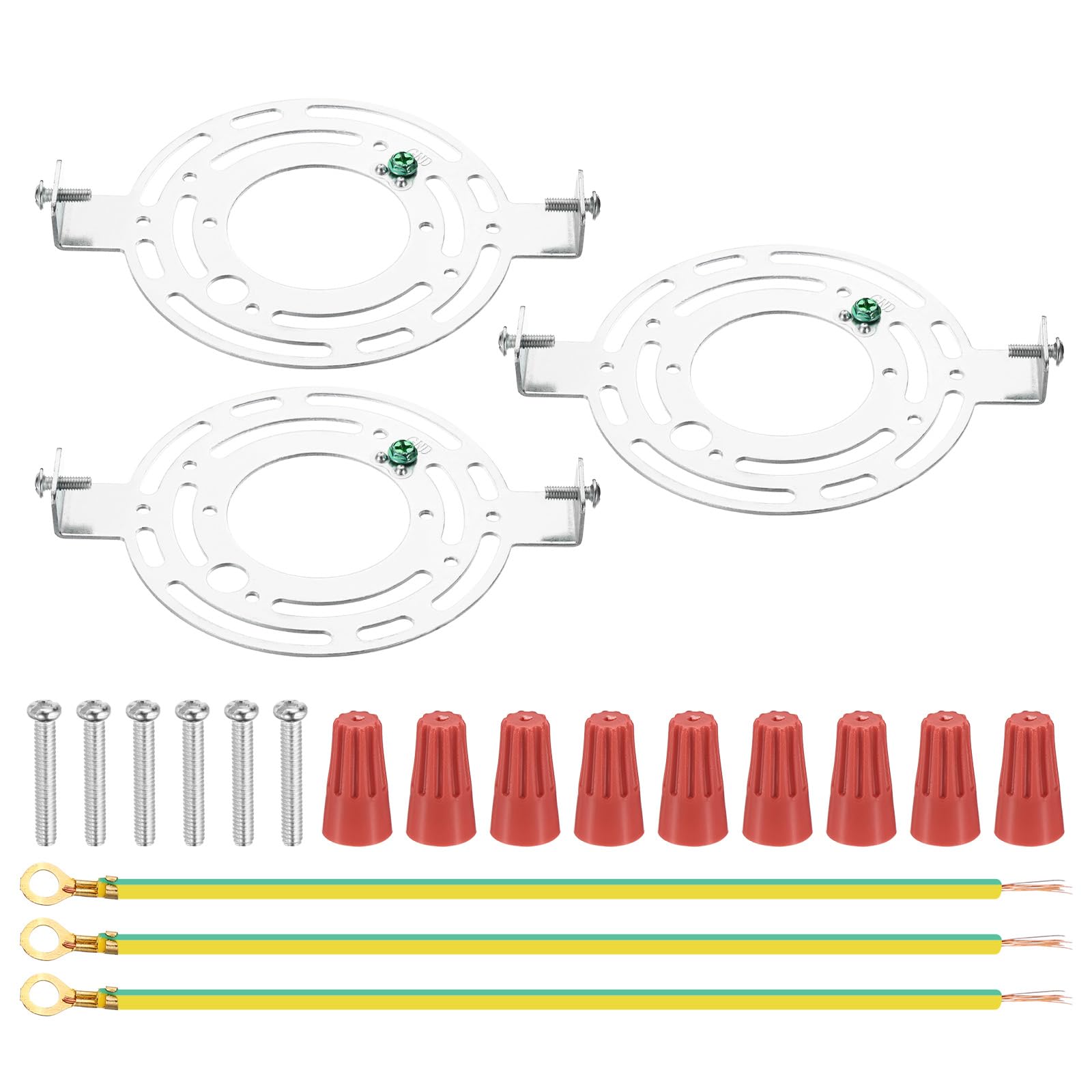 PATIKIL 140mm (5.51") Universal Light Fixture Mounting Bracket Kit, 3 Set Light Crossbar Round Ceiling Plate with Screw for Wall Light Ceiling Light Pendant Chandelier