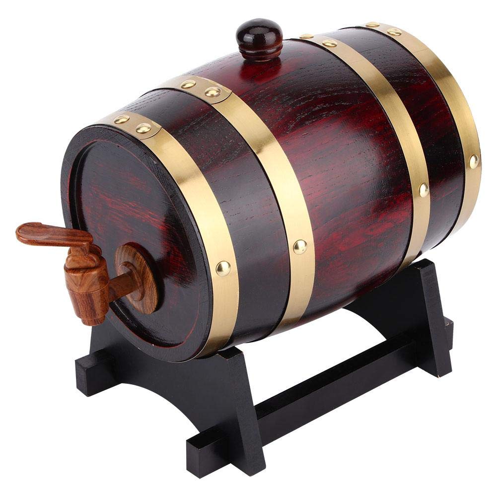 Buy Mini Whiskey Barrel Dispenser, 1.5L Vintage Oak Wooden Wine Barrel