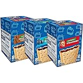 Unfrosted Toaster Pastries Variety Pack: Strawberry, Blueberry &amp; Brown Sugar Cinnamon Tarts, Kids Pop Up Breakfast Snack Food, Toaster &amp; Microwave Ready