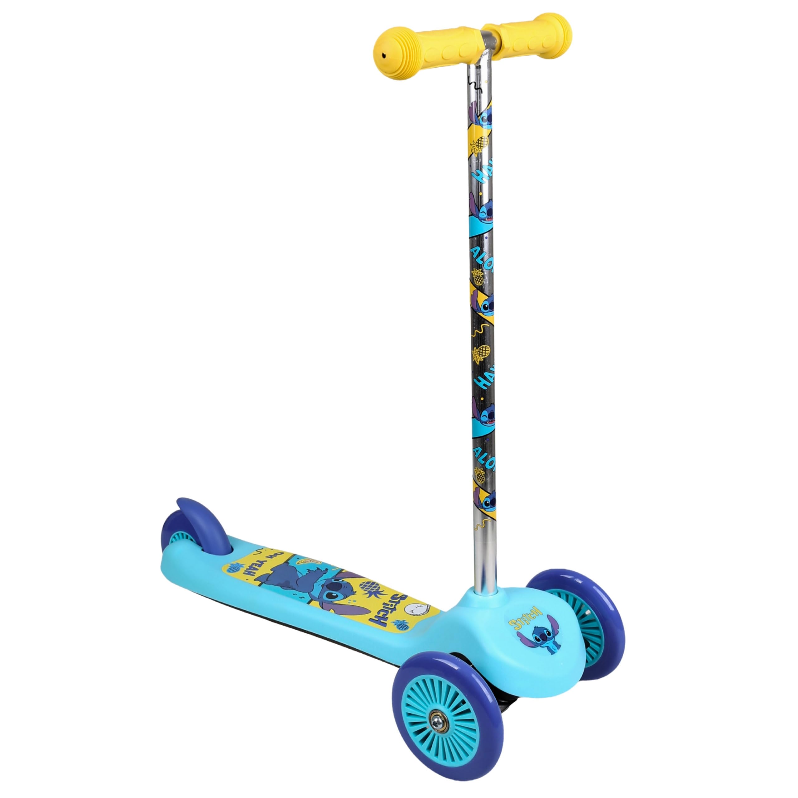 DISNEY Stitch Three-wheeled balance scooter, non-slip, foldable, up to 20 kg (Blue Stitch)