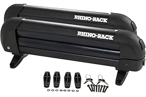RHINO RACK Rhino-Rack Carrier for Skis, Snowboards, Fishing Rods, Paddles, Skateboards, Water Skis, Wakeboard & More, Universal Mounting, Easy to Use, Locking, Lightweight & Heavy Duty, Suitable for All Vehicles