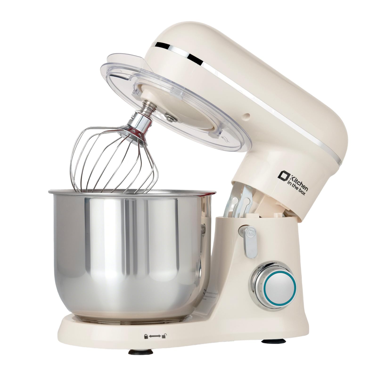 Photo 1 of (small) 
Kitchen in the Box Stand Mixer, 3.5 QT Small Kitchen Electric Stand Mixers, 10-Speed Portable Lightweight Dough Mixer for Daily Use with Egg Whisk, Dough Hook, Beater (Cream White)