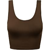 HATOPANTS Women's Sleeveless Racerback Crop Tank Top Cami Scoopneck Shirts