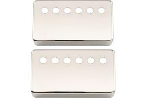 Musiclily Pro 49.2mm Nickel Silver Alloy Humbucker Pickup Covers Set for American made Electric Guitar, Nickel (Set of 2)