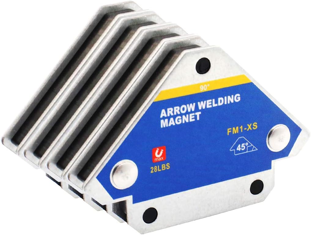 4 Pcs 3" 28 lbs Welding Magnets Strength Strong Welding Magnetic Clamps Arrow Holder Metal Working Mig Tools and Equipment 45, 90, 135 Degree Angle Magnet - - 