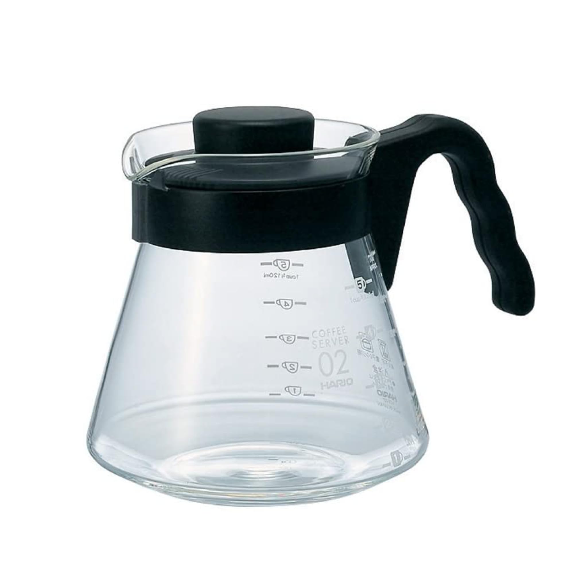 Hario CD Cafetière Coffee Server V60-02-700ml, Glass, 700 milliliters, Transparent