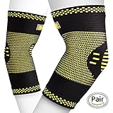 Elbow Brace - Elbow Sleeve - Compression Arm Support for Tendonitis - Arthritis - Best for Tennis Elbow - Golf - Weightlifting - Women - Men - Kids - Pair