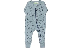 Parade Organic Signature Print '2-Way' Zip Romper - Long Sleeve