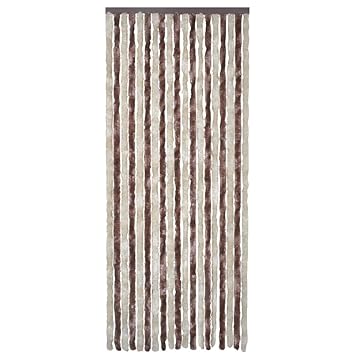 Leguana - Rideau De Porte En Chenille - Marron/beige - 90 X 200 Cm
