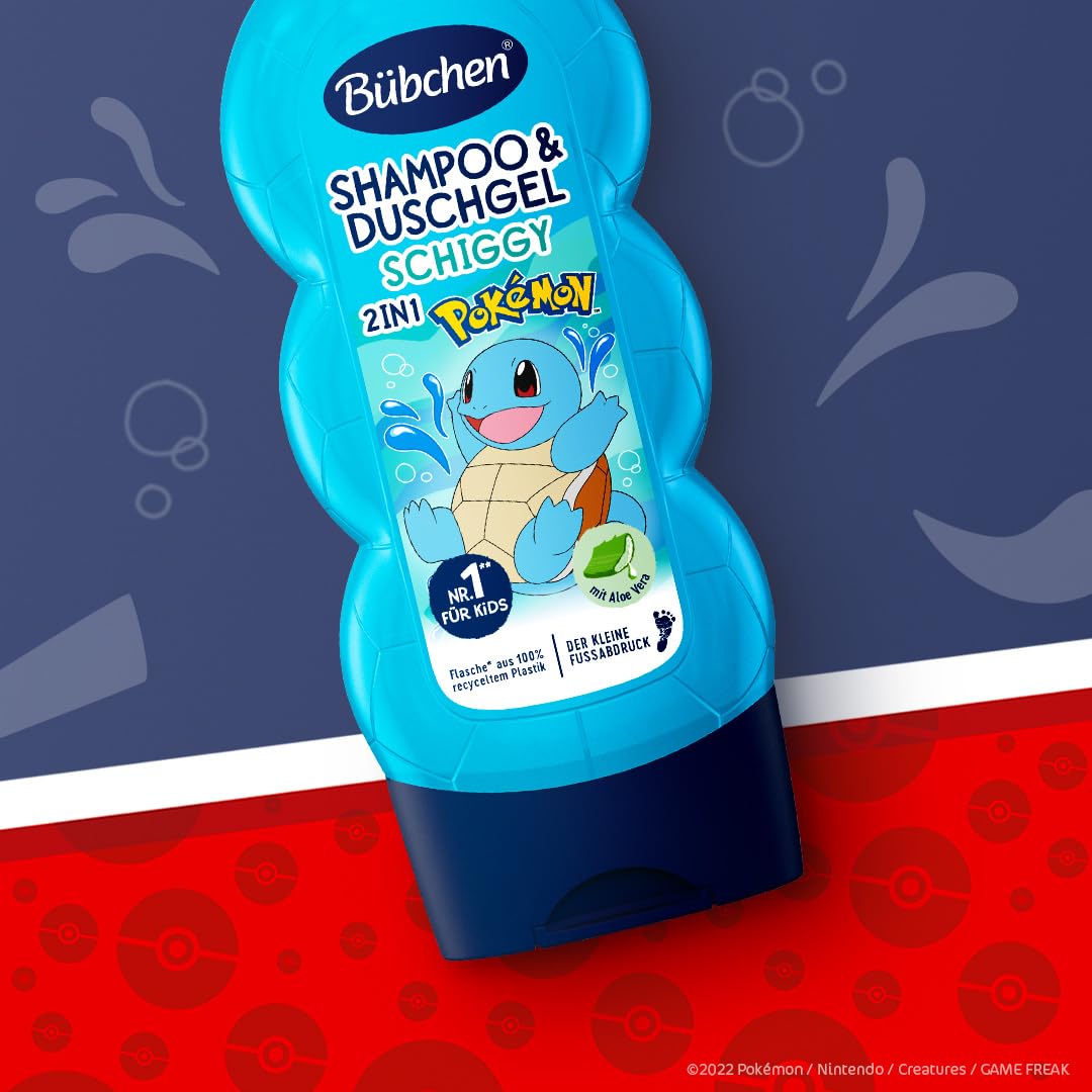 Bübchen Shampoo & Duschgel für Kinder, Pokémon Schiggy Edition, 230 ml 3