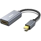 BENFEI Mini DisplayPort(Thunderbolt) to HDMI Adapter 4K@60Hz, Compatible with MacBook Air 2010-2017, MacBook Pro 2010-2015,Mac mini 2010-2014, Surface pro 1/2/3/4[Aluminium Shell&amp;Nylon Cable]