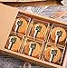 SDJ Mooncake Craft Paper Boxes Chinese Traditional Gift Packaging 10 Bottoms+10 Covers 9.3 6.41.9 Inch for 6 Moon Cake