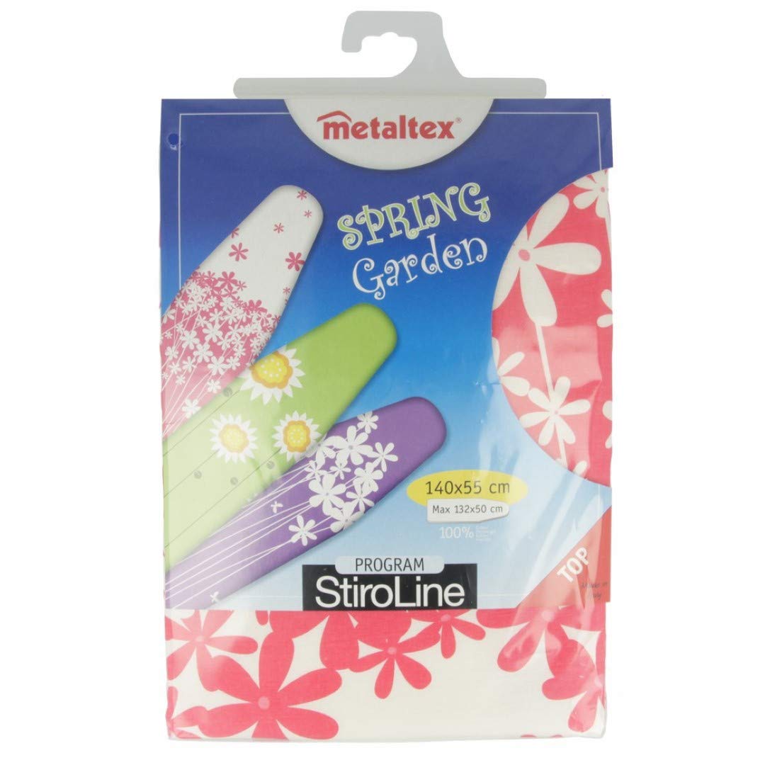 Metaltex 132 x 50 cm Spring Garden Ironing Board Cover, Multi-Colour, Multicolor, 41.82.48