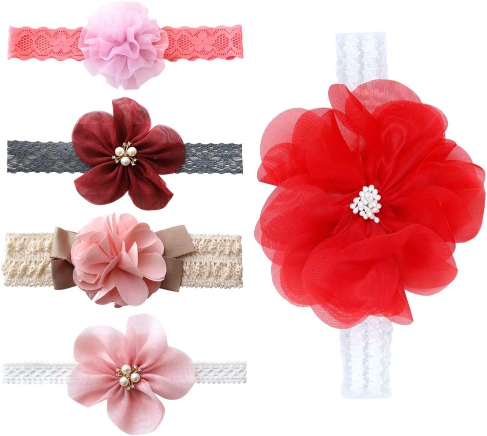 Baby Girl Headbands Newborn Infant Toddler Knotted Hairbands Bows Elastic Soft Floral Hair Band