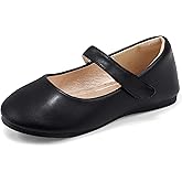 PANDANINJIA Girls Dress Shoes Toddler Flower Girl Kids Mary Jane Shoes Ballet Flats School Wedding Party Church Girls Shoes