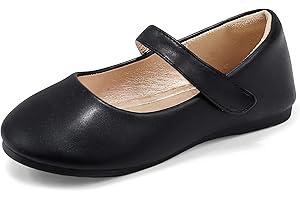 PANDANINJIA Girls Dress Shoes Toddler Flower Girl Kids Mary Jane Shoes Ballet Flats School Wedding Party Church Girls Shoes