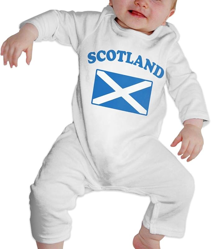 OPQRSTQO Flag of Scotland Baby Girls LongSleeved Printed