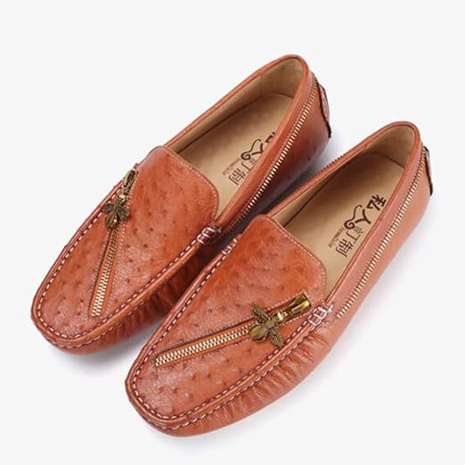 mens orange driving shoes