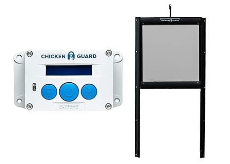 Chickenguard Extreme Automatic Chicken Coop Door Opener And Self Locking Door Kit Predator Resistant Pop Hole Door