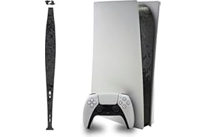 Luck&Link Skin Sticker for PS5 Console Center Part Protection Texture Sticker,for PS5 Disc Edition Host Middle Strip Texture Skin Scratch Resistant (Shadow Camouflage-Black, PS5(2020))