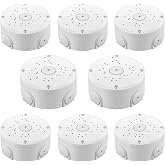 Universial ABS Security Camera Junction Box (8 Pack) | Waterproof Wall Mounting Brackets for CCTV Camera Hide Cable