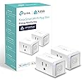 Kasa Smart Plug, Matter Compatible, Energy Monitoring, Compact Design, 15A/1800W Max, Super Easy Setup, Works with Apple Home, Alexa & Google Home, UL Certified, 2.4G Wi-Fi Only, White, KP125M(2-Pack)