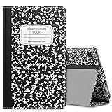 MoKo Case for All-New Amazon Fire 7 Tablet (7th Generation, 2017 Release Only) - Slim Folding Stand Cover Case for Fire 7, Notebook BLACK (with Auto Wake / Sleep)