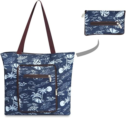 foldable tote bag with zipper