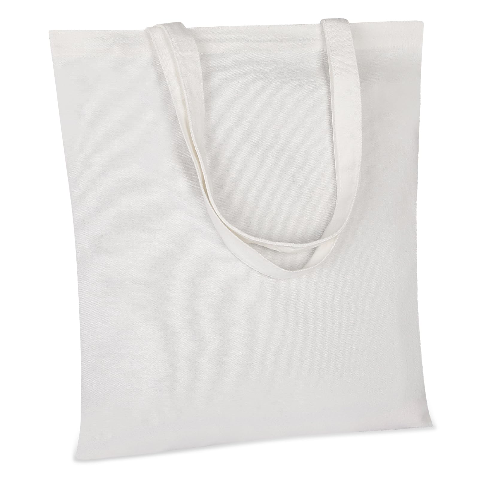 Photo 1 of FF Sgdfc 2 | 4 | 6 | 7 | 14 | 18 Pcs Canvas Tote Bags, Natural Color Tote Bags 15 x 16 inch Sustainable Eco Friendly reusable, for Grocery Bags, DIY Gift Bags, Shopping Bags (2 Pcs White)