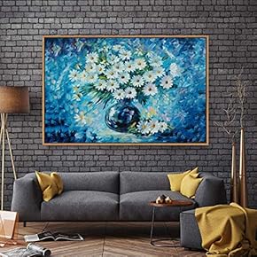 Floating Framed Canvas Wall Art for Living Room, Bedroom Bouquet Canvas Prints for Home Decoration Ready to Hang - 16x24 inches
