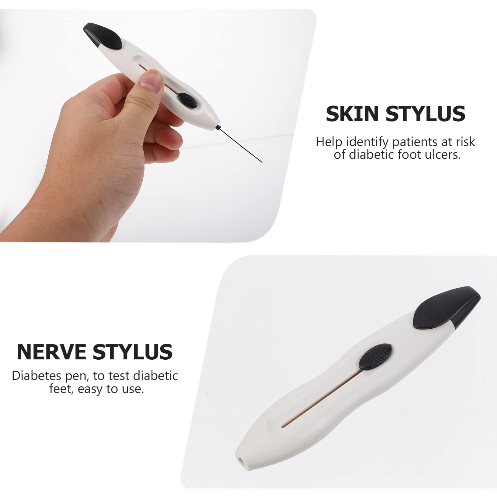 12pcs Monofilament Pen, 10g Foot Neuropathy Test Monofilament FootFilament Diabetic Pen Retractable Foot Tester Nerve Skin Contact Needle Foot Probe