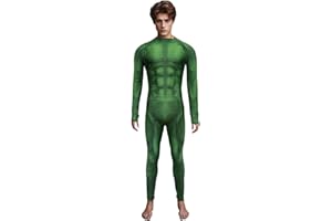 EASUIT Men's Muscle Bodysuit Jumpsuit Full Body Compression Athletic Suit Outfit Halloween Costume for Adult