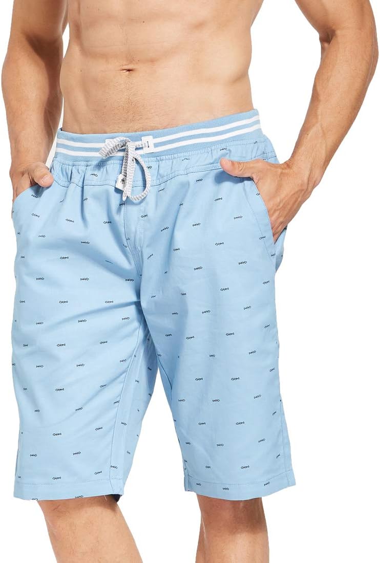 Shorts Men Summer Swim Shorts with Pocket Elasticated Waist