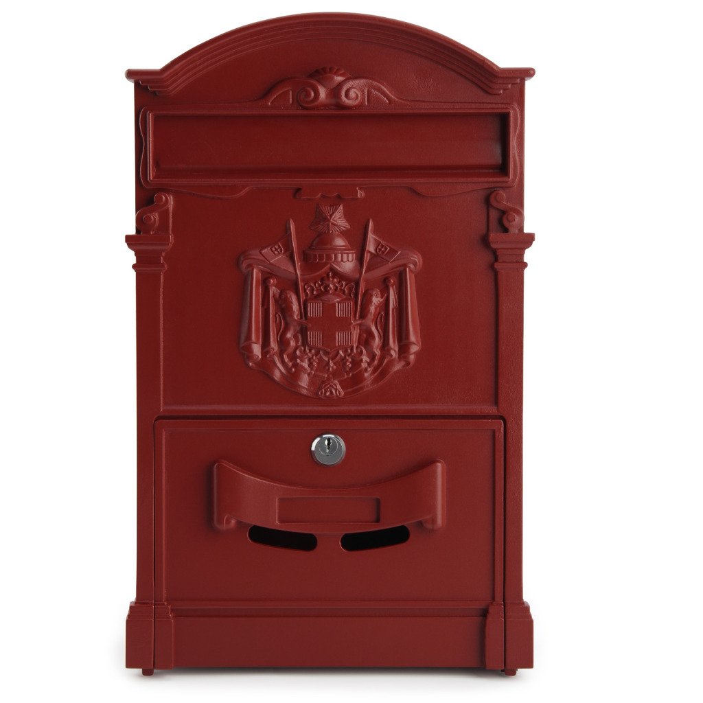 AllRight Aluminium Mailbox Lockable Post Box Secure Letter Box Red Amazon.co.uk DIY & Tools