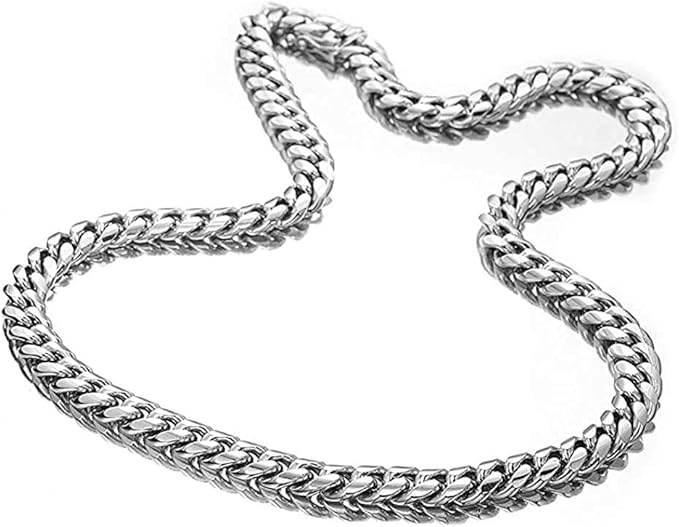 Amazon Rockyu 喜平 ネックレス チェーン メンズ ステンレス 316l 金属アレルギー対応 シルバー 太目 幅16 46 高級感 喜平チェーンネックレス サイズ揃い カッコいい ヒップホップ風 人気 アクセサリー ネックレス 通販