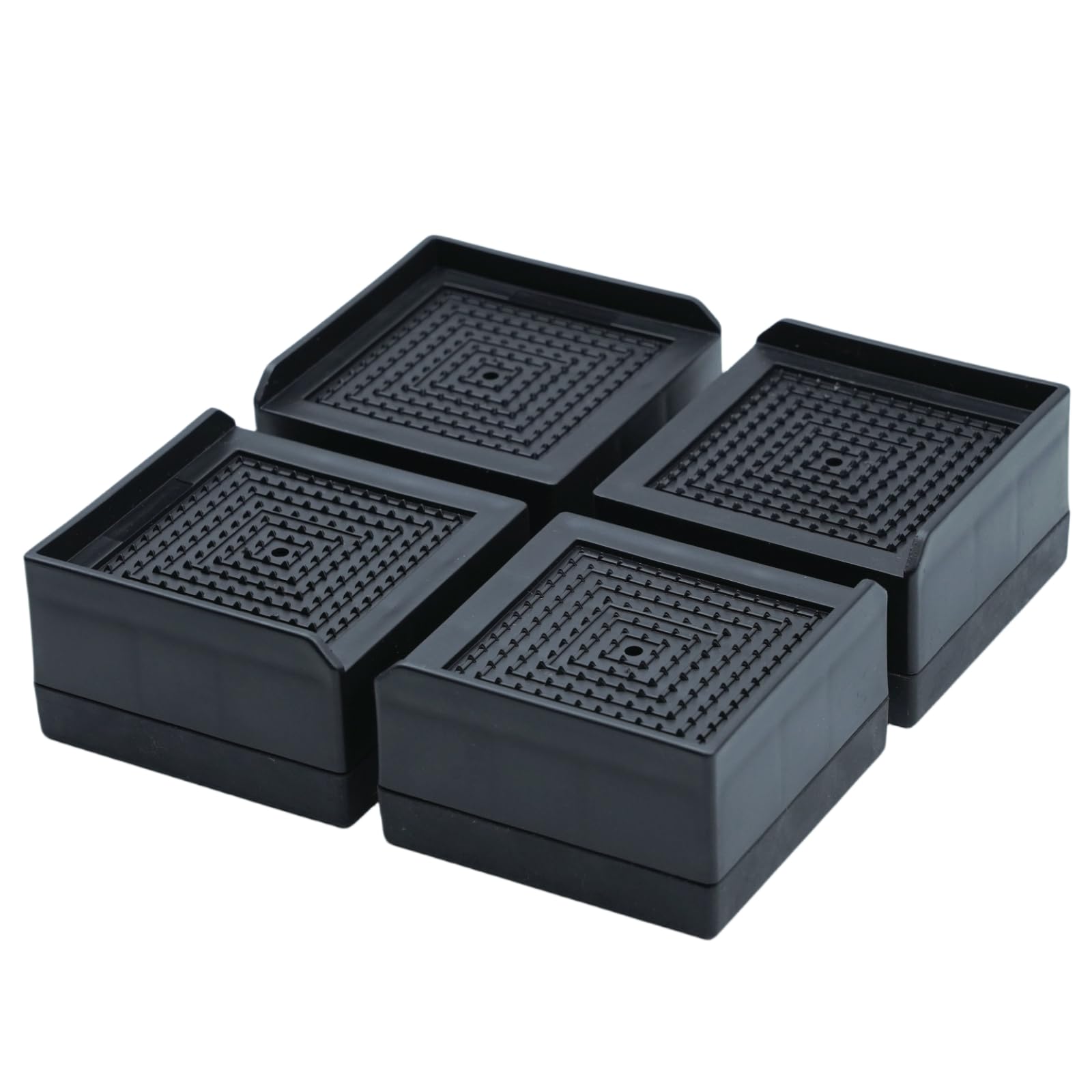 Photo 1 of Diveken 1.5 Inch Furniture Risers, Bed Risers Heavy Duty, Square Furniture Riser for Bed Desk Table Couch Sofa Lifts, Support Up to 1300 Lbs (Black Set of 4)…