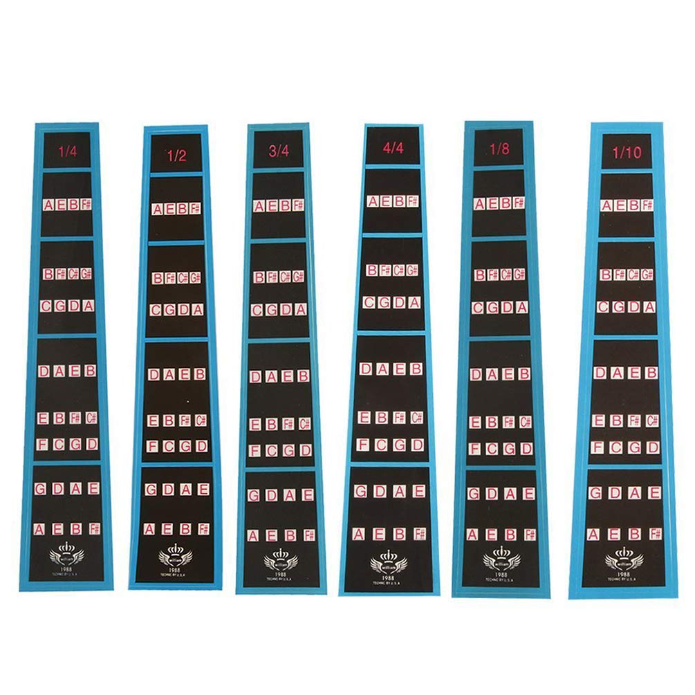 Milisten Violin Finger Guide Fingerboard Sticker Label Marker Finger Chart for 1/2 Violin Beginners Violin Accessories