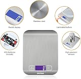 GRIFEMA GA2002 Digital Kitchen Scale 5kg 1g LCD Display Stainless Steel Blue view 4