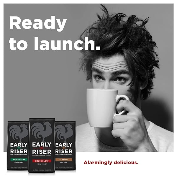 EIGHT O’CLOCK COFFEE EARLY RISER HOUSE DECAF GROUND COFFEE, 1.4 POUND (PACK OF 1)