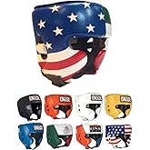 Ringside Competition Boxing Headgear, USA Boxing-Approved Leather Headgear with Cheek Protection, Great for MMA, Muay Thai, Kickboxing, and Training, Ideal for Men and Women, USA/Mexico, Large