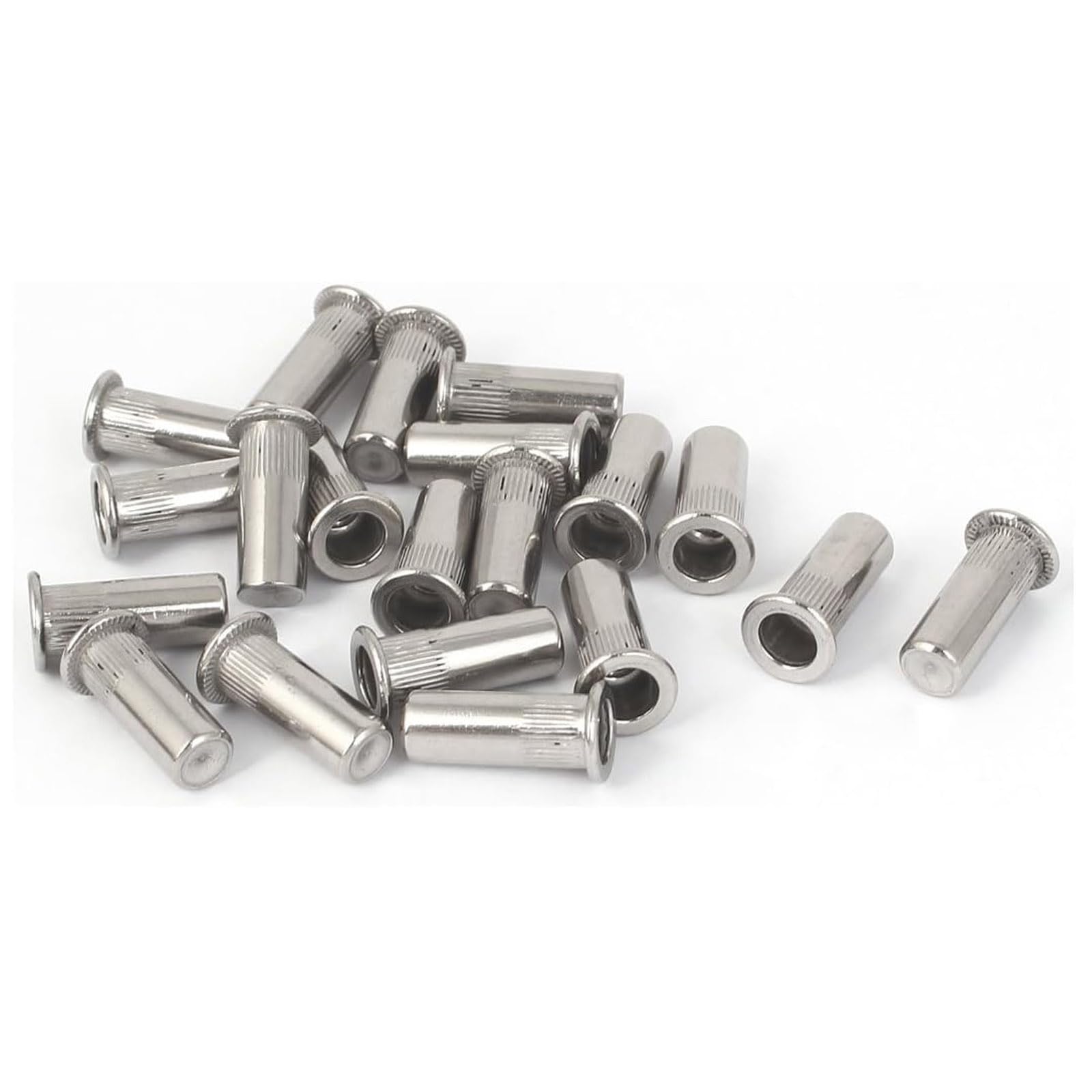 TA-VIGOR 20Pcs M5 x 16.5mm 304 Stainless Steel Straight Knurled Closed End Rivet Nut Fastener